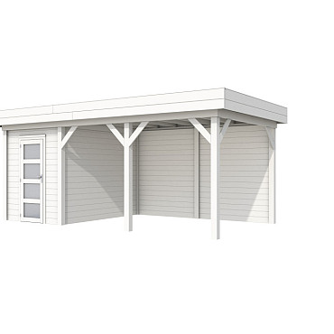 Vuren Topvision Premium Kiekendief 200x300cm en luifel 400cm wit gespoten