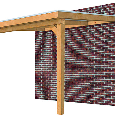 Veranda Excellent 300 Douglas 312x310cm dakplaten opaal transparant gespoten