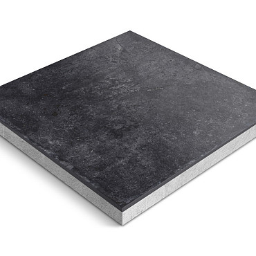 Keramische tegel Ceradeco 60x60x4cm Matiere Nero