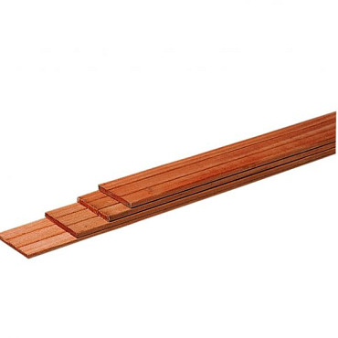 Hardhouten geschaafde plank, met V-groeven, 1,5x14,5x245cm
