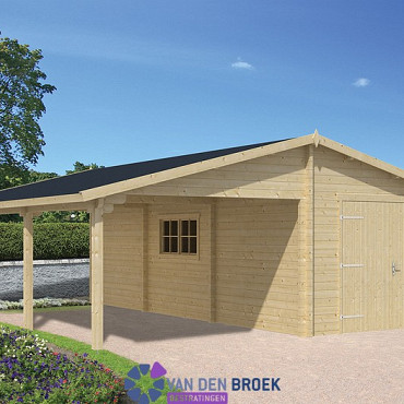 Houten Garage-Carport  Berggren 765x830cm
