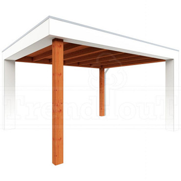 Buitenverblijf Verona model rechts 4000x4000x2500mm (bxdxh)