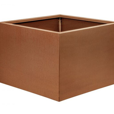 Bloembak vlak - 60x60x40 cm Corten