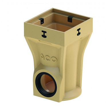 ACO Europoint hoge onderbak incl. zijaansluiting 25x25x35cm
