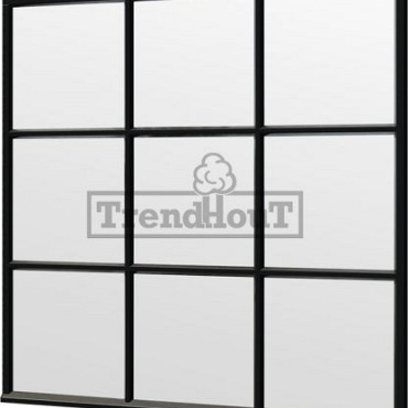 Steel Look raam 2230x2200mm zwart module H-03