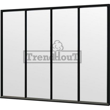 Steel Look raam 2760x2200mm zwart module C-01