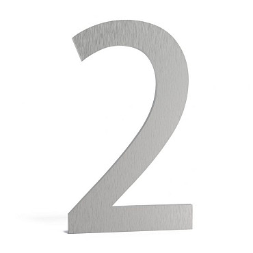 Huisnummer 73x5x120mm RVS 5mm (2 RVS)