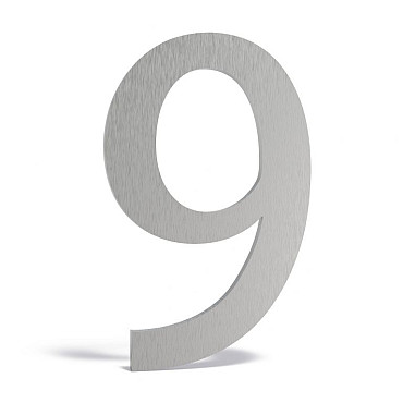 Huisnummer 71x5x120mm RVS 5mm (9 RVS)