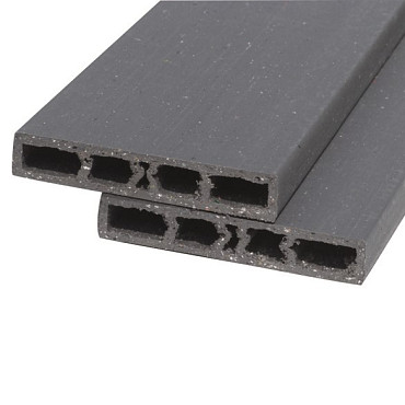 Ecoborder® Hollow Grey holle plank 120x20x4cm