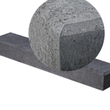 Oud Hollands betonbiels 100x20x12 cm carbon