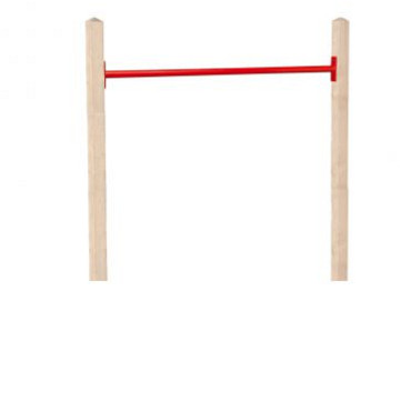Duikelstang metaal 125cm rood