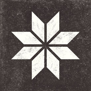 Keramische tegel vtwonen Solostone Decoren Belgian Star White 70x70x3,2cm