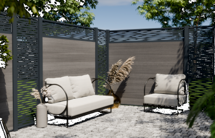 Combischermen Boston aluminium/composiet