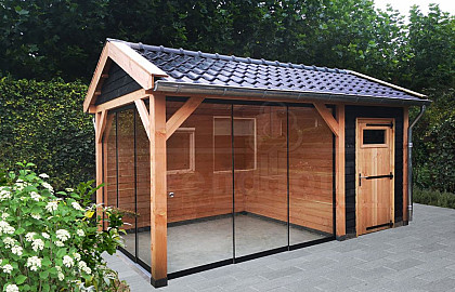 Buitenverblijven zadeldak Trendhout