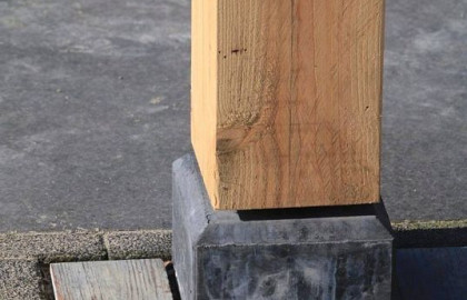 Betonpoeren en fundering