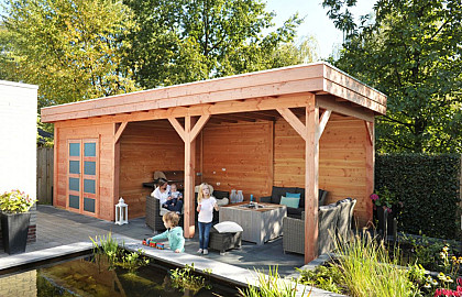 Topvision tuinhuis Douglas Roek met luifel