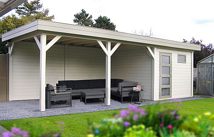 Blokhutten en tuinhuizen