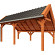 Kapschuur de Hoeve XL 5850x3800x3450mm (bxdxh) links