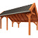 Kapschuur de Hoeve XL 5900x3800x3450mm (bxdxh) links