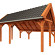 Kapschuur de Hoeve XL 5900x4400x3750mm (bxdxh) links