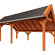 Kapschuur de Hoeve XL 6500x3800x3450mm (bxdxh) links
