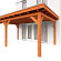 Aanbouwveranda Lucca 5400x3900x2600mm (bxdxh) links