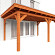 Aanbouwveranda Lucca 5400x3900x2600mm (bxdxh) rechts