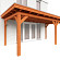 Aanbouwveranda Lucca 6050x3250x2600mm (bxdxh) rechts