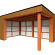 Buitenverblijf Capri 4900x3750x2550mm (bxdxh) model links alleen constructie