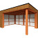 Buitenverblijf Capri 4900x4250x2550mm (bxdxh) model links alleen constructie