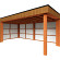 Buitenverblijf Capri 6100x3750x2550mm (bxdxh) model links alleen constructie