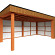 Buitenverblijf Capri 6100x3750x2550mm (bxdxh) model rechts alleen constructie