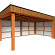 Buitenverblijf Capri 6100x4250x2550mm (bxdxh) model rechts alleen constructie