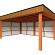 Buitenverblijf Capri 6100x4900x2550mm (bxdxh) model links alleen constructie