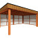 Buitenverblijf Capri 6100x4900x2550mm (bxdxh) model rechts alleen constructie