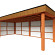Buitenverblijf Capri 7200x3750x2550mm (bxdxh) model links alleen constructie
