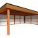 Buitenverblijf Capri 7200x4900x2550mm (bxdxh) model rechts alleen constructie