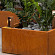 Component Module+ Inwendig hoekpaneel-Links (C) 60x56cm Corten