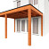 Aanbouwveranda Modena 4300x3650x2700mm (bxdxh) links