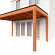 Aanbouwveranda Modena 4900x3000x2700mm (bxdxh)