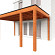 Aanbouwveranda Modena 5050x3650x2700mm (bxdxh)