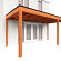Aanbouwveranda Modena 5500x3000x2700mm (bxdxh) rechts