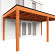 Aanbouwveranda Modena 5500x3650x2700mm (bxdxh) rechts