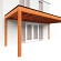 Aanbouwveranda Modena 5900x3000x2700mm (bxdxh) rechts