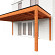 Aanbouwveranda Modena 5900x3650x2700mm (bxdxh) links