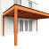 Aanbouwveranda Modena 5900x3650x2700mm (bxdxh) rechts