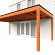 Aanbouwveranda Modena 7300x3650x2700mm (bxdxh) links