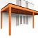 Aanbouwveranda Modena 8250x3000x2700mm (bxdxh) rechts