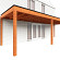 Aanbouwveranda Modena 9050x3000x2700mm (bxdxh) rechts