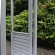 Hardhouten dubbele 1-ruits glasdeur Prestige met dubbelglas 202x221cm grijs gegrond